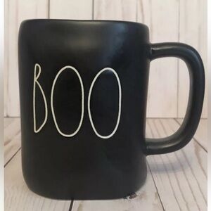 Rae Dunn Halloween mug. BOO. BLACK